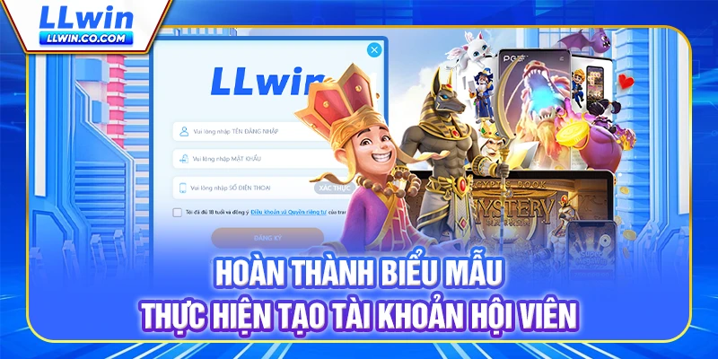 Hoàn thành biểu mẫu thực hiện tạo tài khoản hội viên